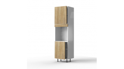 Colonne chêne clair 2 portes - 1 four larg. 60cm x H213.8cm