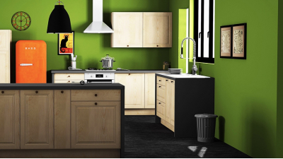 Mon Espace Maison - Joue cuisine pin massif brut