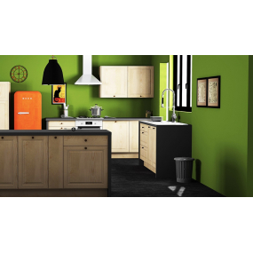 Meuble bas Pennsylvania 1 tiroir - 2 casseroliers L60xH71,5xP56