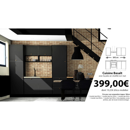 Cuisine noire mate │ Mon Espace Maison