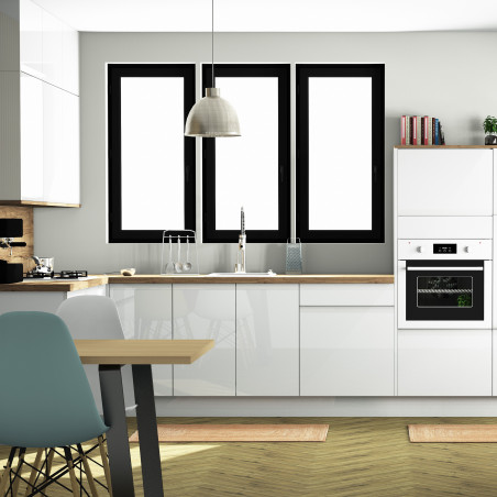 Cuisine et meubles de cuisine laqué blanc brillant │ Mon Espace Maison