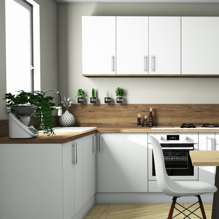 Cuisine laquée blanc mat │ Mon Espace Maison